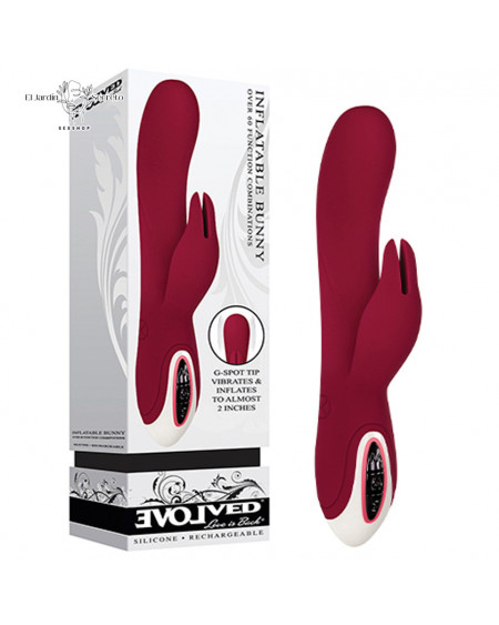 Vibrador 22cm Inflable Conejito Punto G y Clítoris Inflatable Bunny Evolved