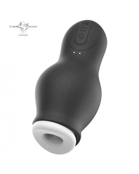 Masturbador Negro masculino con Vibración y succión Dragon Training Cup