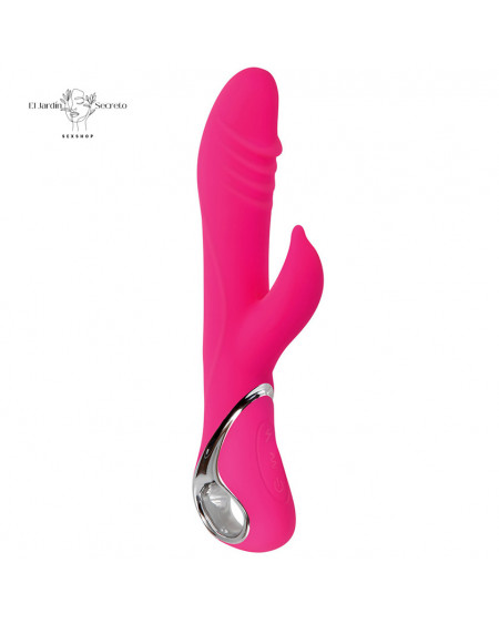Vibrador 23cm Conejito rosa Punto g y Clítoris Dancing Dolphin Adam & Eve