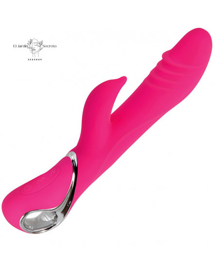 Vibrador 23cm Conejito rosa Punto g y Clítoris Dancing Dolphin Adam & Eve