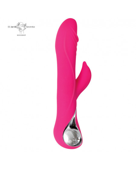 Vibrador 23cm Conejito rosa Punto g y Clítoris Dancing Dolphin Adam & Eve