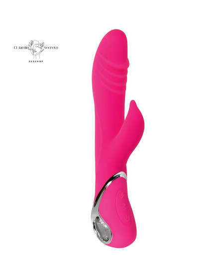 Vibrador 23cm Conejito rosa Punto g y Clítoris Dancing Dolphin Adam & Eve