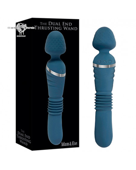 Vibrador 23cm Doble Punto G Clítoris The Dual End Thrusting Wand Adam & Eve