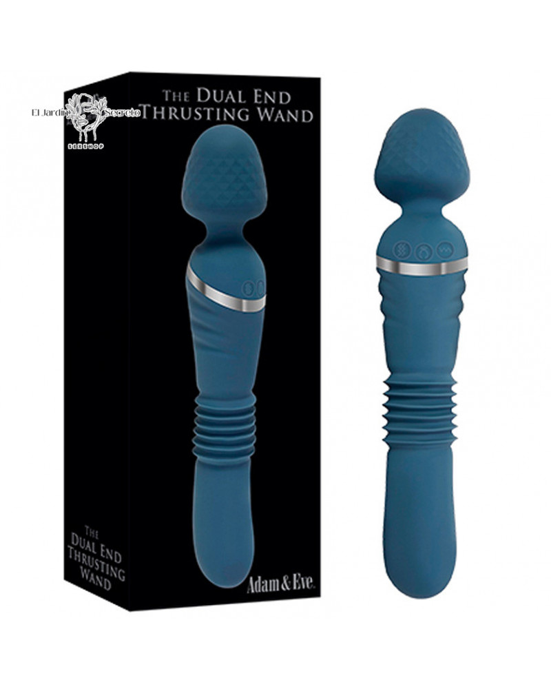 Vibrador 23cm Doble Punto G Clítoris The Dual End Thrusting Wand Adam & Eve