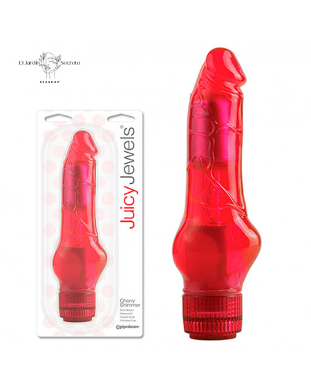 Vibrador 20cm Sexo Vaginal Punto G Cherry Shimmer Pipedream