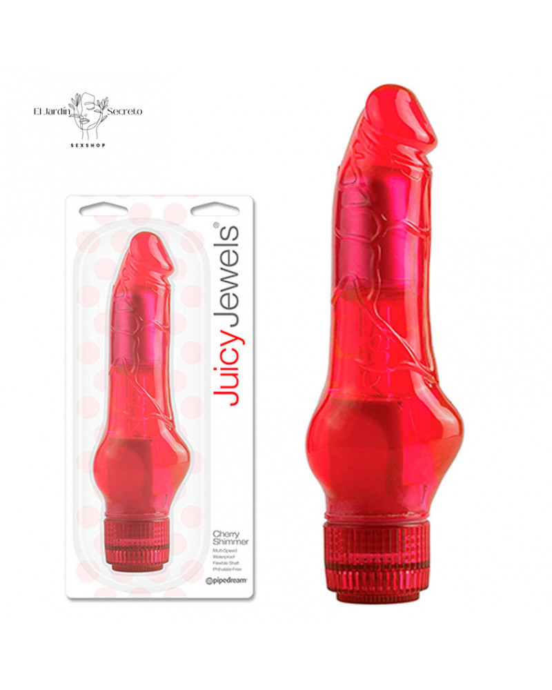 Vibrador 20cm Sexo Vaginal Punto G Cherry Shimmer Pipedream