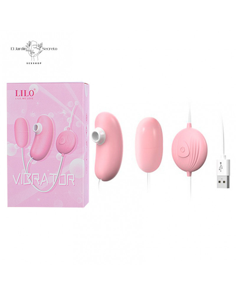 Mini Huevo Vibrador con Succión para Clítoris Punto G