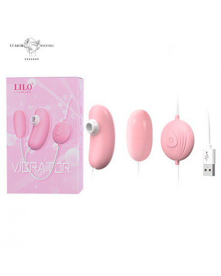 Mini Huevo Vibrador con Succión para Clítoris Punto G