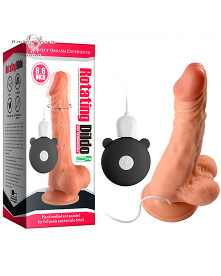 Vibrador Realista 22cm con Rotación Punto G Anal Rotating Dildo