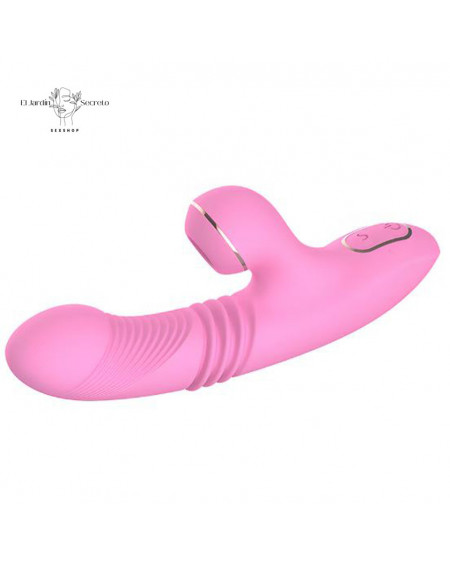 Vibrador Punto G y Succionador de Clítoris Retráctil Efecto Calor Olivia Dibe