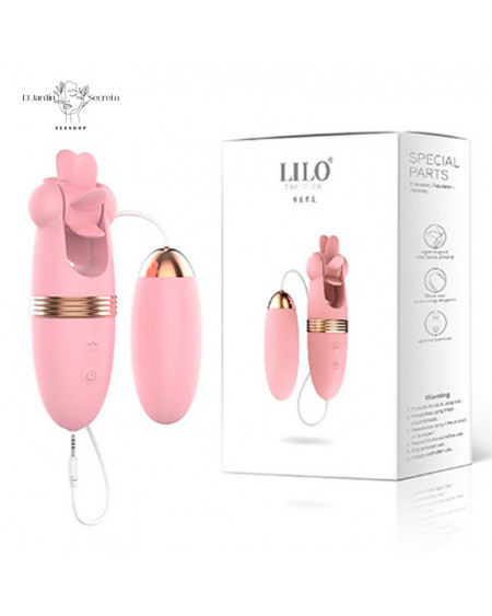 Doble Estimulador Clítoris Huevo y Lengua vibrador Hot Wheel Tongue Lilo