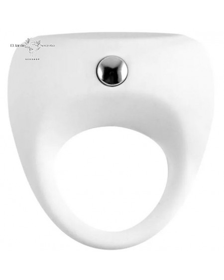 Anillo para pene Vibración Clítoris Silicon Blanco Cock Ring