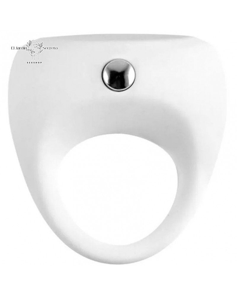 Anillo para pene Vibración Clítoris Silicon Blanco Cock Ring