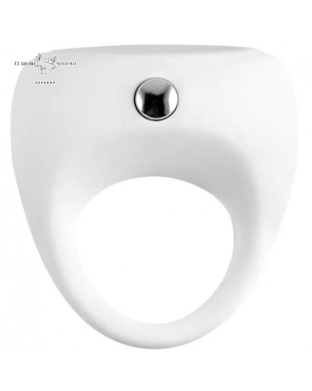 Anillo para pene Vibración Clítoris Silicon Blanco Cock Ring