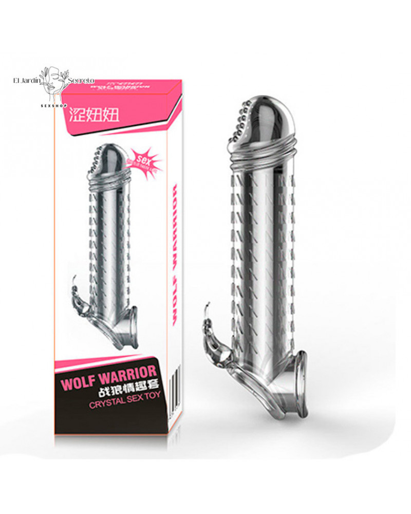 Funda para pene Extensión 13cm Clítoris Wolf Warrior Penis