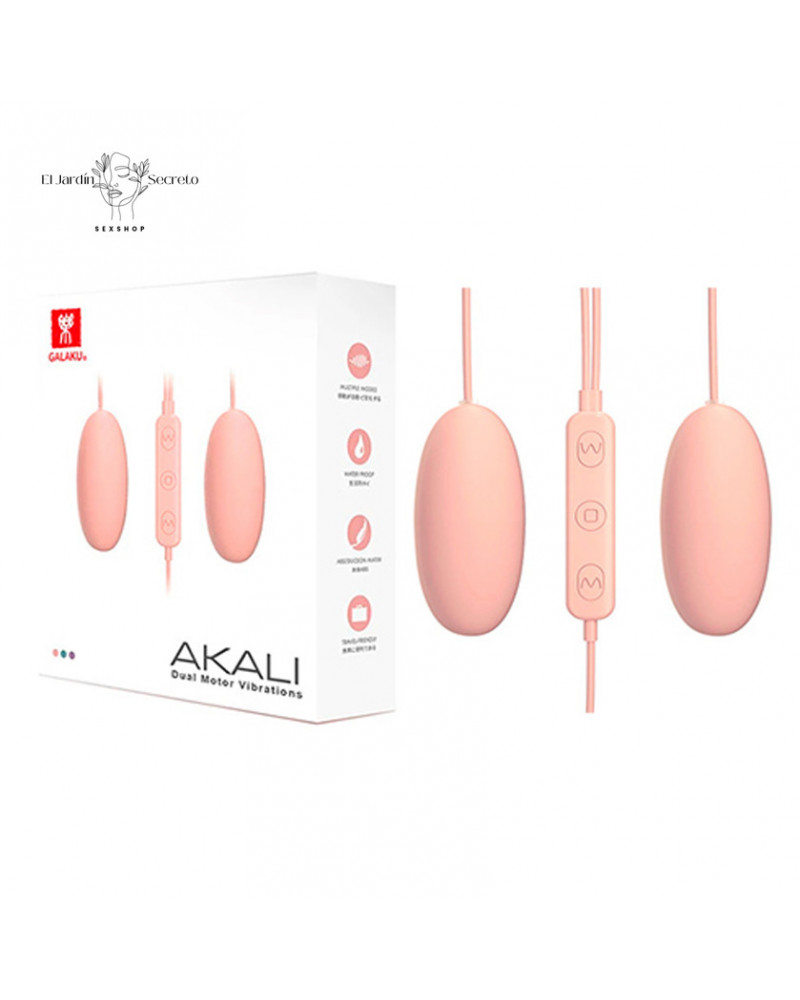Bala Doble con Vibración Para Clítoris Akali Round Bullet Vibrator Flesh Galaku