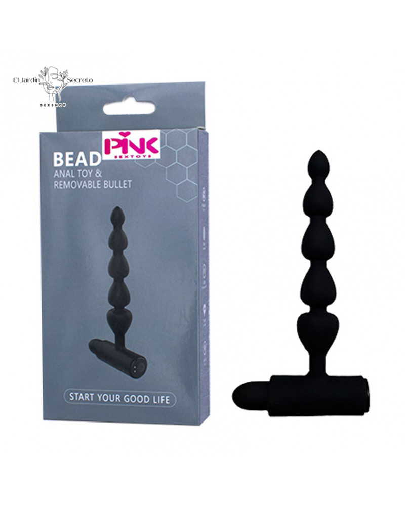 Vibrador 19cm Plug Sexo Anal Bead Anal Toy Bullet Pink Sex Toys