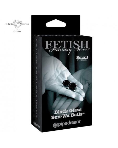 Bolas Kegel de Vidrio Negro Black Glass Ben Wa Balls Small Pipedream