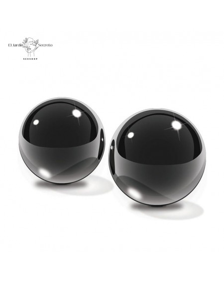 Bolas Kegel de Vidrio Negro Black Glass Ben Wa Balls Small Pipedream