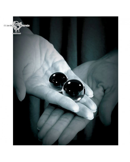 Bolas Kegel de Vidrio Negro Black Glass Ben Wa Balls Small Pipedream