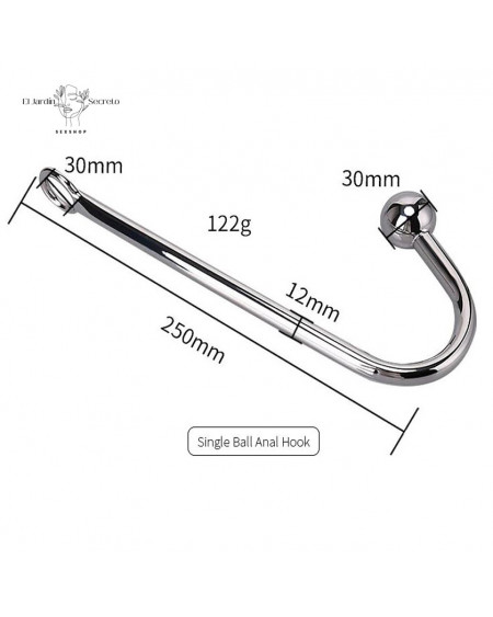 Gancho Metálico anal y vaginal Bola Metálica para Juegos Eróticos BDSM