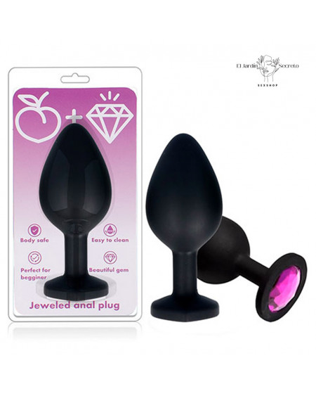 Plug Anal de Silicon 8cm Sexo Anal Medium Silicón Anal Plug