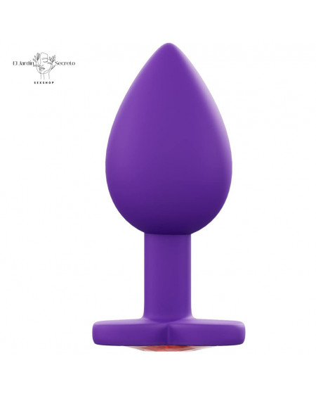 Plug Anal de Silicon 8cm Corazón Morado Sexo Anal Medium