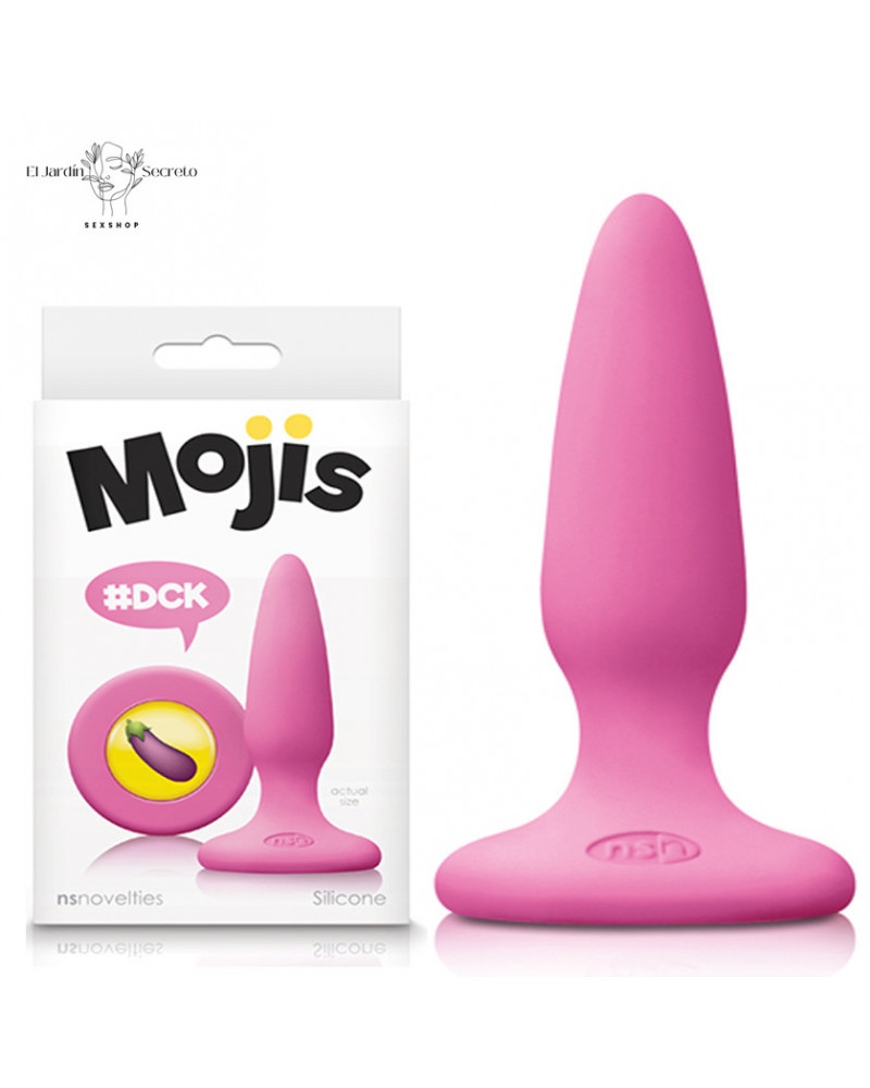 Plug anal 8cm Silicón #DCK Rosa NS Novelties Mojis Emojicon