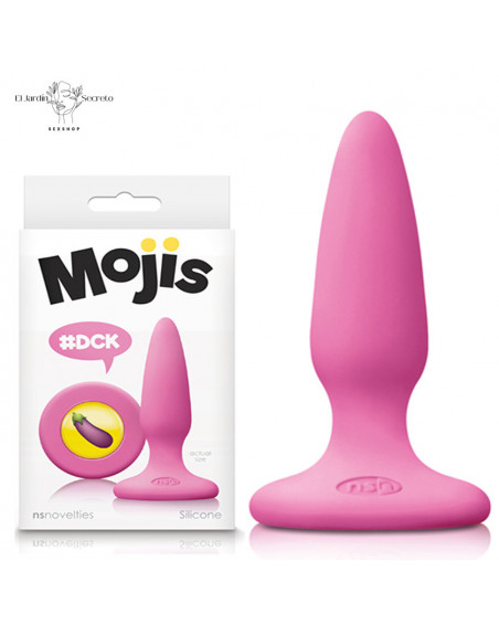 Plug anal 8cm Silicón #DCK Rosa NS Novelties Mojis Emojicon