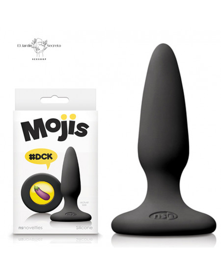Plug anal 8cm Silicón DCK Negro NS Novelties Mojis Emojicon
