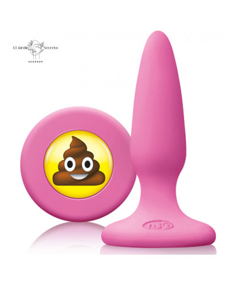 Plug anal 8cm Silicón SHT Pink NS Novelties Mojis Emojicon
