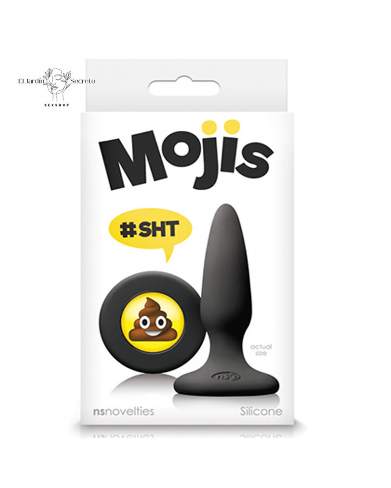 Plug anal 8cm Silicón SHT Black NS Novelties Mojis Emojicon