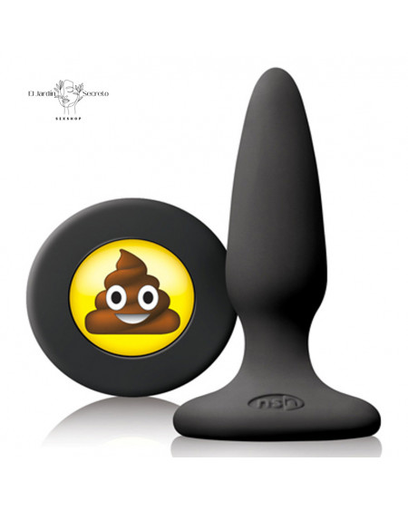 Plug anal 8cm Silicón SHT Black NS Novelties Mojis Emojicon