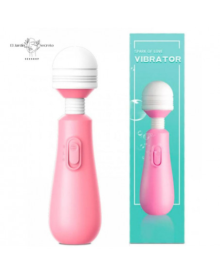 Mini Varita Rosa Vibrador 15cm para estimulación de clítoris