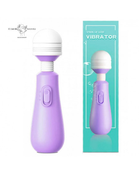 Mini Varita Morado Vibrador 15cm para estimulación de clítoris