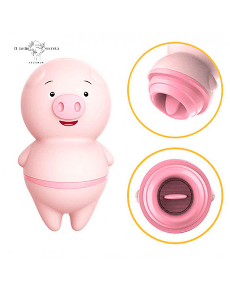 Vibrador estimulador Clítoris Cerdito Pig Licking Lilo