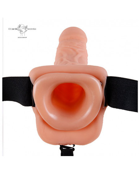 Arnés Hueco 24cm Realista para Parejas Hollow Strap On with Balls