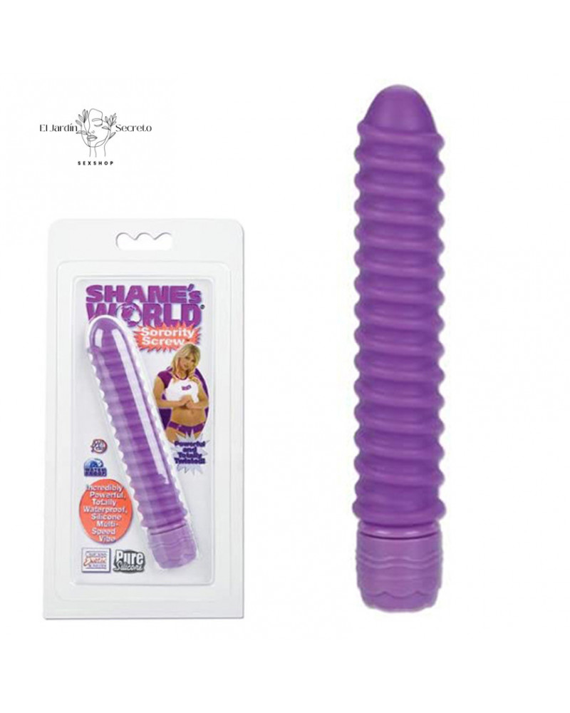 Vibrador 12cm Punto G Sorority Screw Purple Calexotics