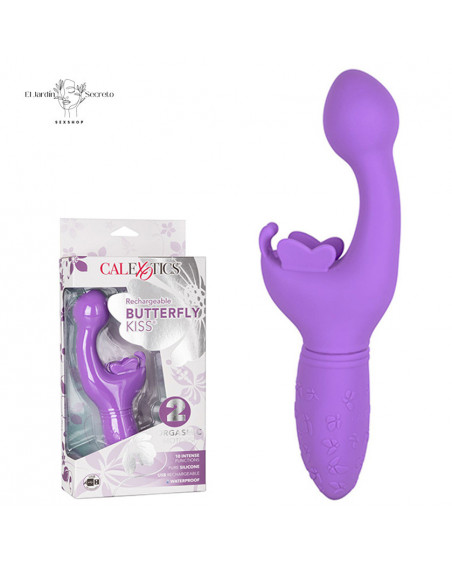 Vibrador Morado Butterfly Kiss Punto G Clitoris Alas Vibradoras y Alta Potencia