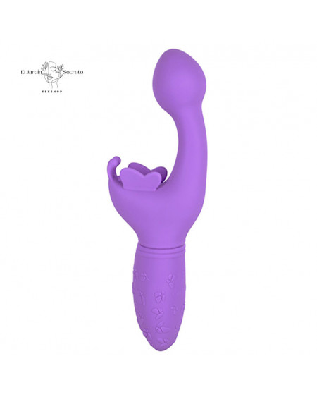 Vibrador Morado Butterfly Kiss Punto G Clitoris Alas Vibradoras y Alta Potencia