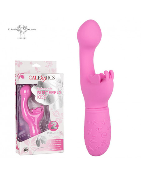 Vibrador Rosa Butterfly Kiss Punto G Clitoris Alas Vibradoras y Alta Potencia