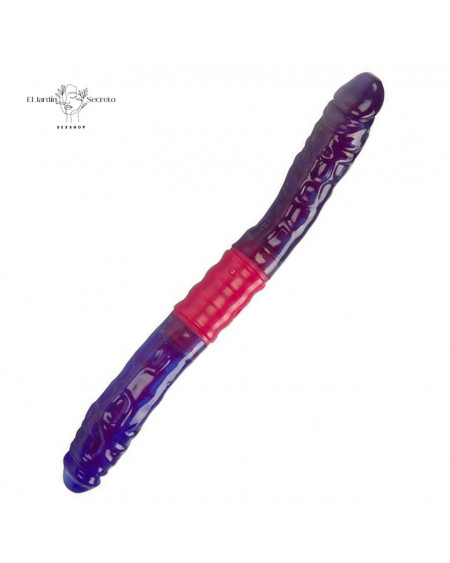 Vibrador 38cm Dual Vibrating Flexi-Dong Vaginal Anal Doble Motores Dual