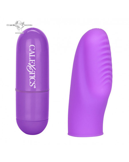 Dedal acanalado con Bala Vibradora Finger Banger Purple Calextics