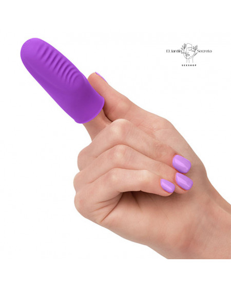 Dedal acanalado con Bala Vibradora Finger Banger Purple Calextics