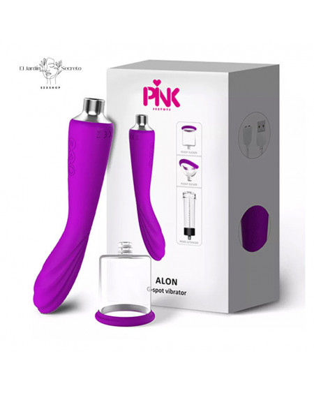 Bomba de Succion con Vibracion Para Clitoris Pezones Vagina Alon A Pink Sex Toys