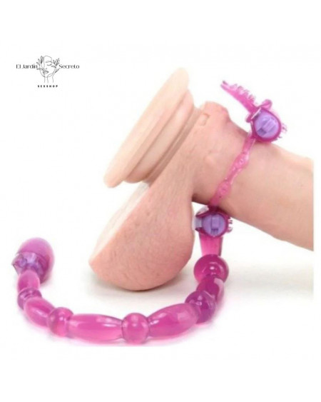 Anillo Pene con Vibrador EXTREME SCORPION Lengua Anal y Bolas Anales