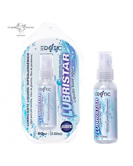 Lubricante Anal Vaginal Hipoalergénico Base Agua Erotic Lubristar 60 ml