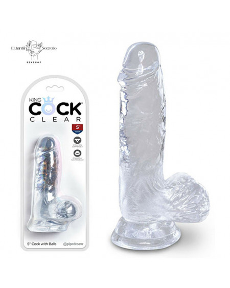 Dildo realista 13cm Sexo Anal o Vaginal Pegging King Cock Clear Pipedream