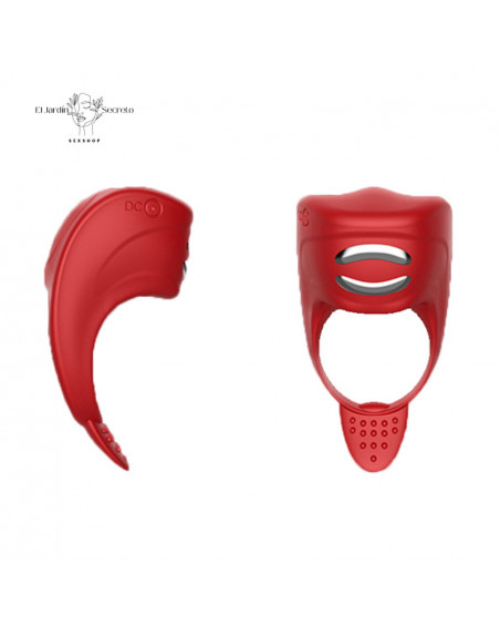 Anillo para Pene con Vibrador Electroestimulación de Silicón Zeus Ring Fox