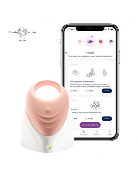 Anillo para pene Vibrador Con Aplicación Vibrating Couples Ring Lovely Soft Pink